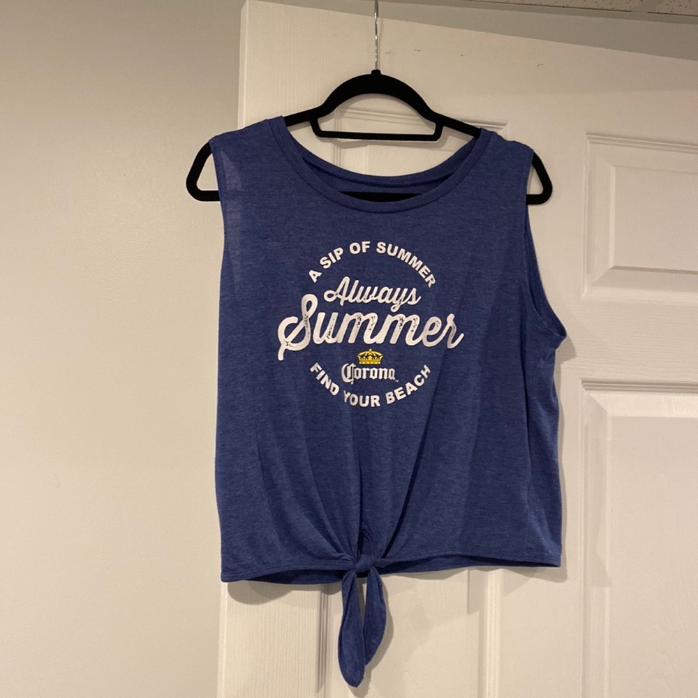 Target Corona beer tie waist muscle tank